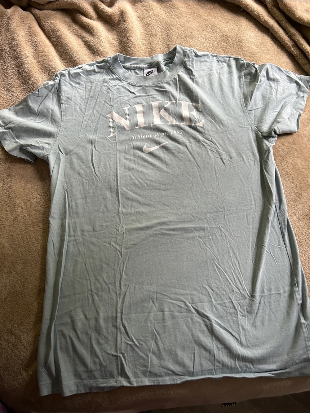Nike womens Pale blue Graphic Logo Short Sleeve nightgown